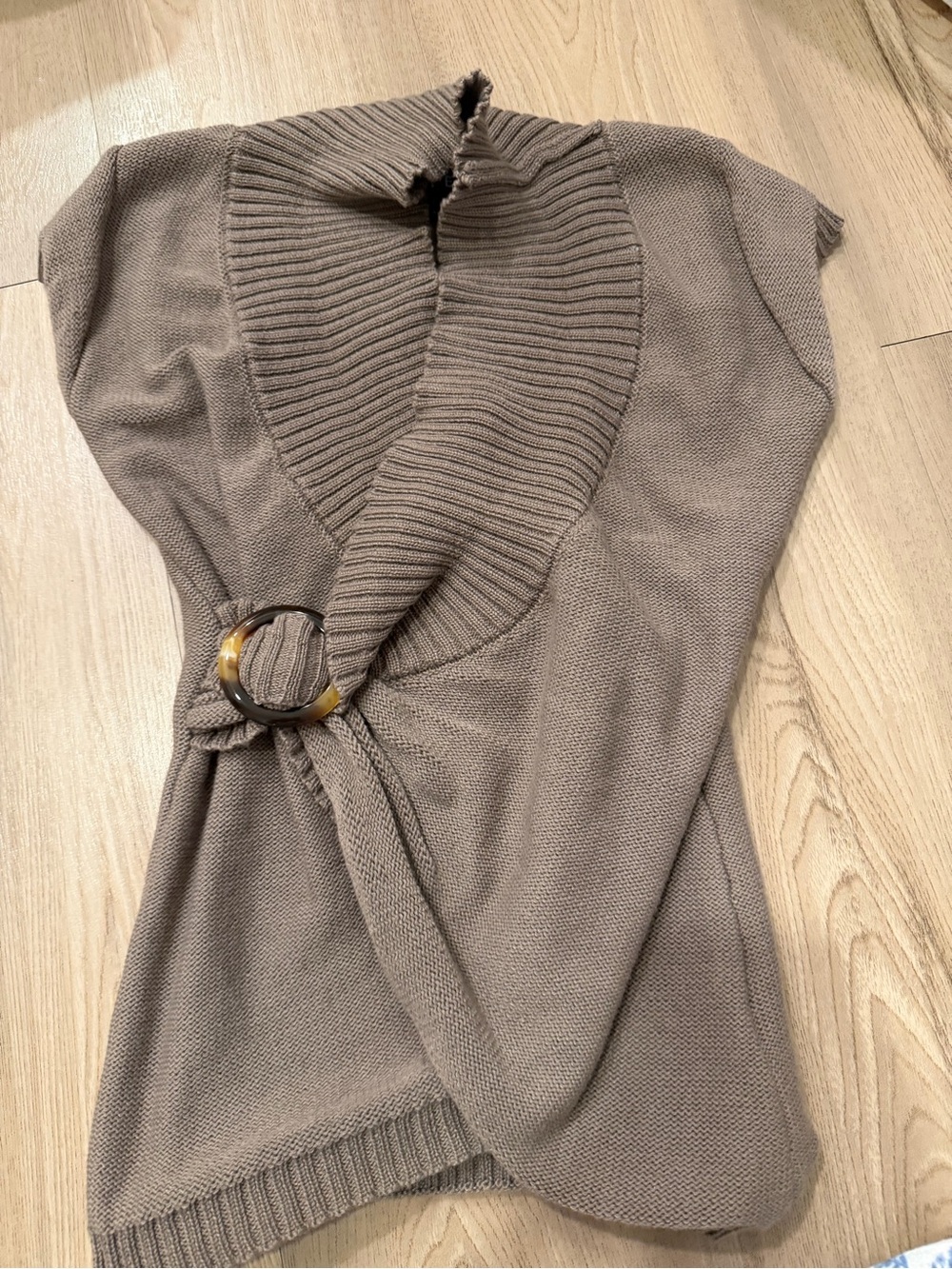 Motel Rocks Ribbed Knit Cardigan in Taupe
